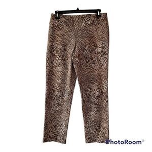 NIC + ZOE Wonderstretch Straight Leg Pant Savannah Spot Size 6 Petite